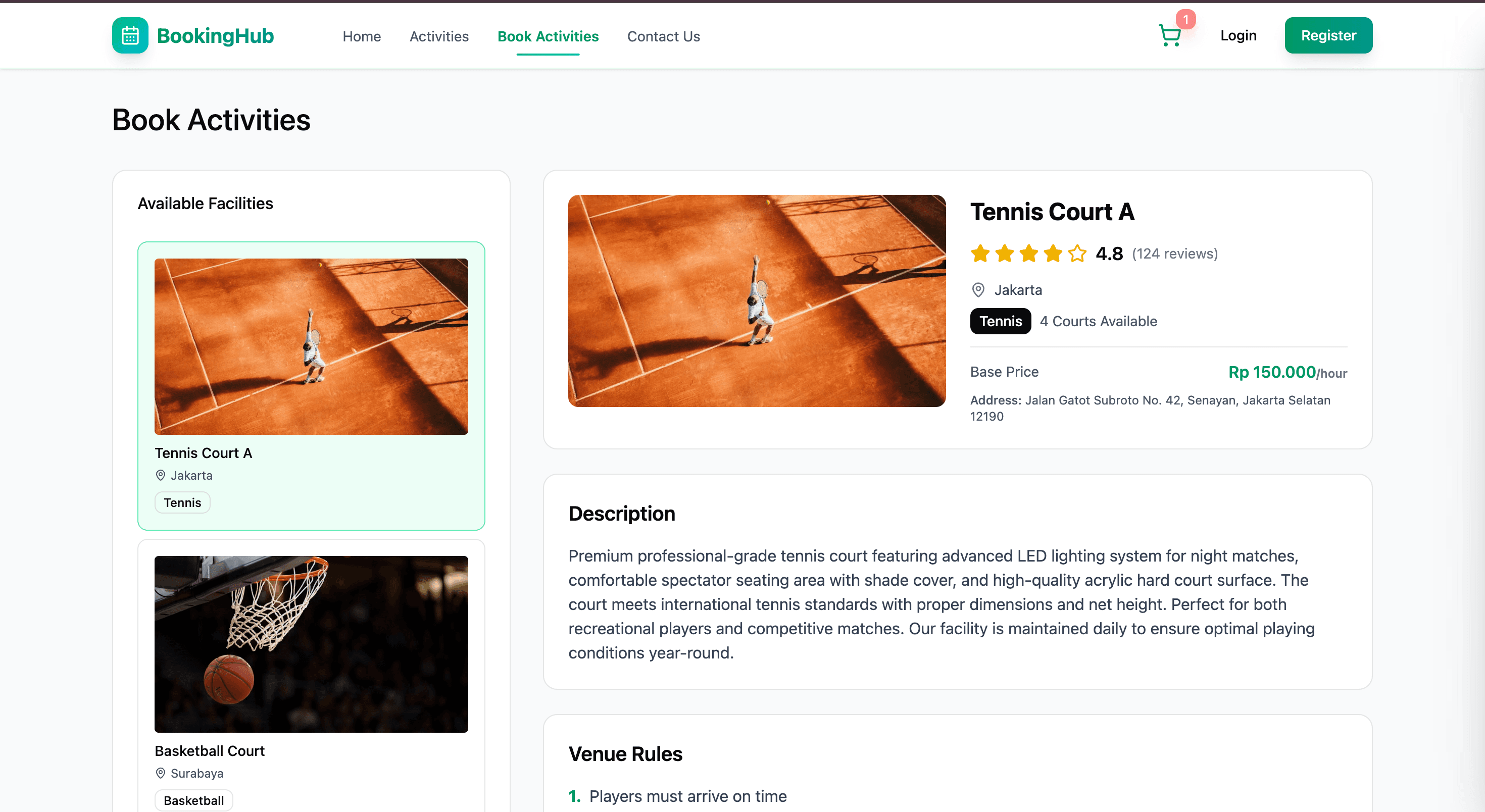 Booking Hub - Bookings List